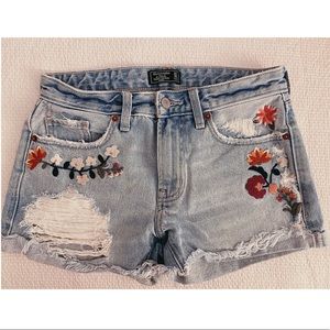 Abercrombie & Fitch Embroidered Denim Jeans